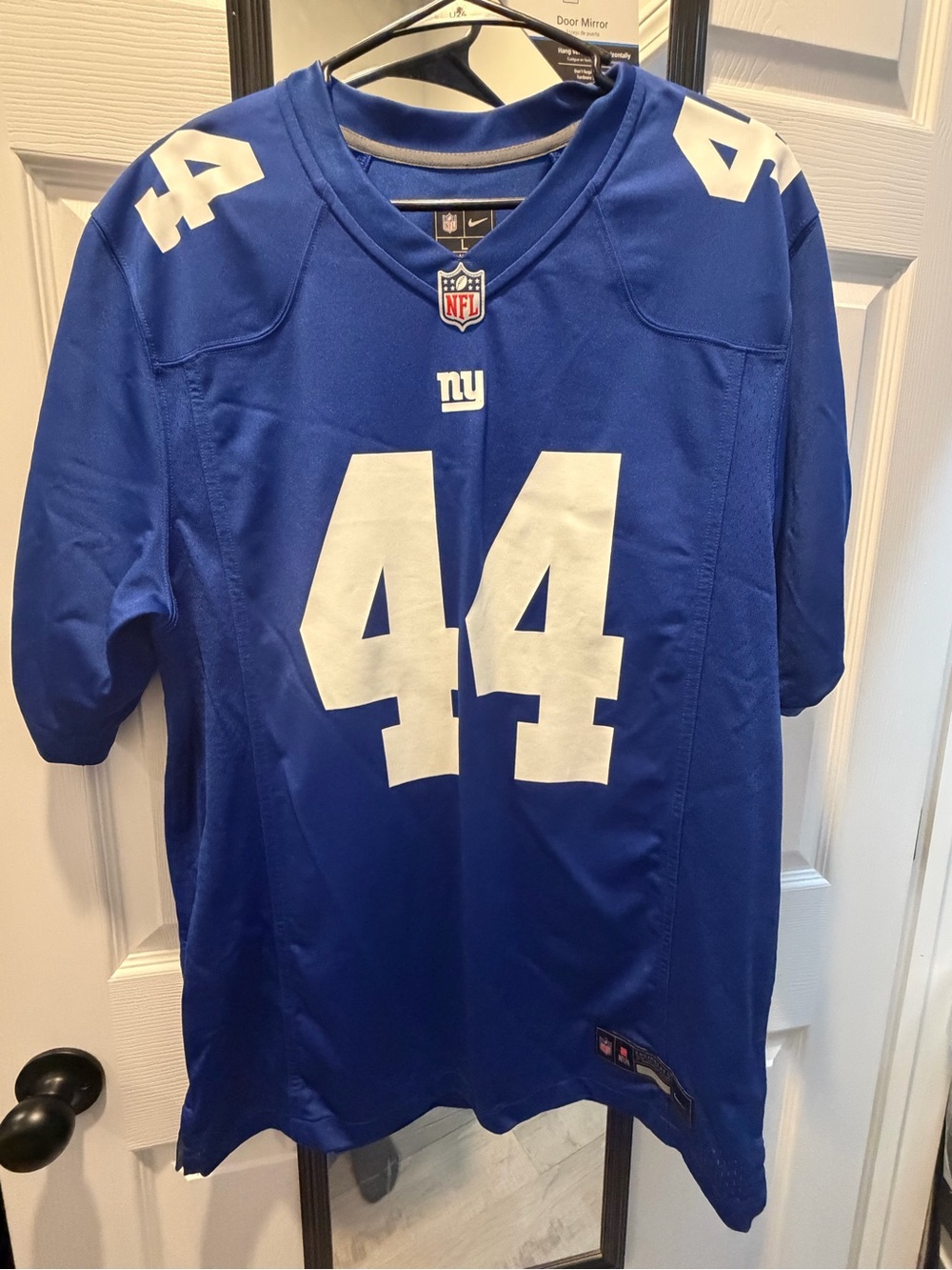 Nike Royal Blue Football Jersey with White 44 Cam Skattebo